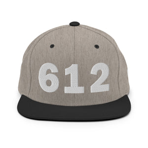 612 Area Code Snapback Hat