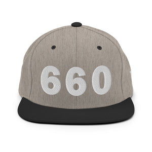 660 Area Code Snapback Hat