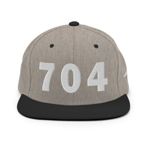 704 Area Code Snapback Hat