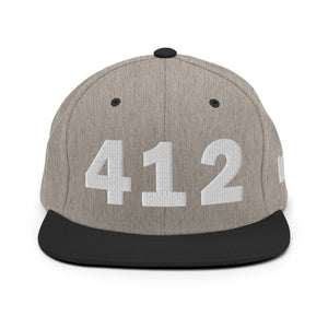 412 Area Code Snapback Hat