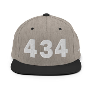 434 Area Code Snapback Hat