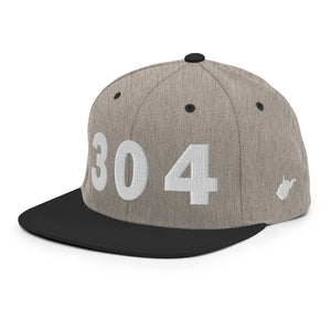 304 Area Code Snapback Hat