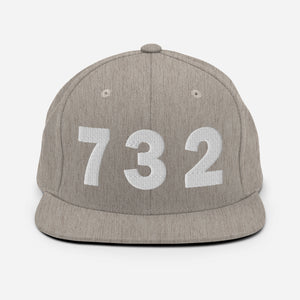 732 Area Code Snapback Hat