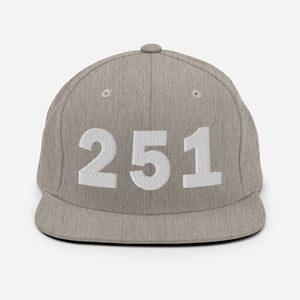 251 Area Code Snapback Hat