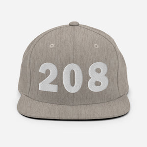 208 Area Code Snapback Hat