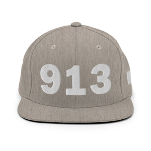 913 Area Code Snapback Hat