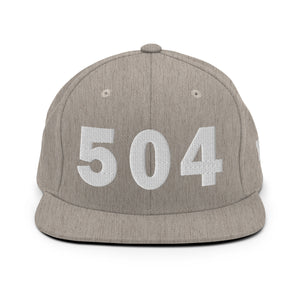 504 Area Code Snapback Hat