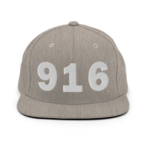 916 Area Code Snapback Hat