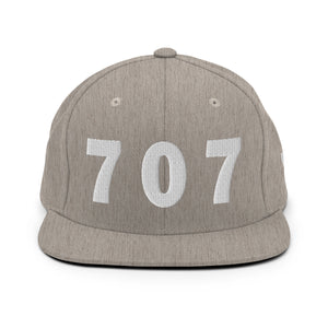 707 Area Code Snapback Hat