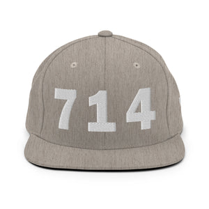 714 Area Code Snapback Hat
