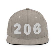 Load image into Gallery viewer, 206 Area Code Snapback Hat