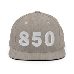 850 Area Code Snapback Hat