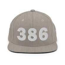 Load image into Gallery viewer, 386 Area Code Snapback Hat