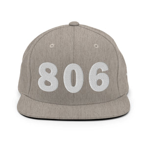 806 Area Code Snapback Hat