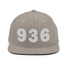 Load image into Gallery viewer, 936 Area Code Snapback Hat