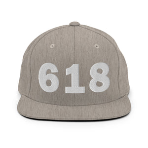 618 Area Code Snapback Hat