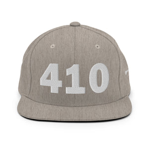 410 Area Code Snapback Hat