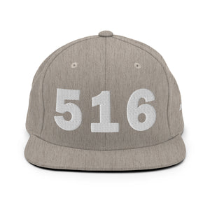 516 Area Code Snapback Hat