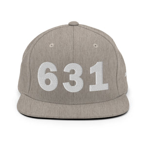 631 Area Code Snapback Hat