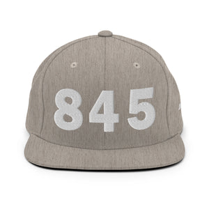 845 Area Code Snapback Hat