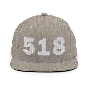 518 Area Code Snapback Hat