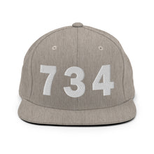 Load image into Gallery viewer, 734 Area Code Snapback Hat