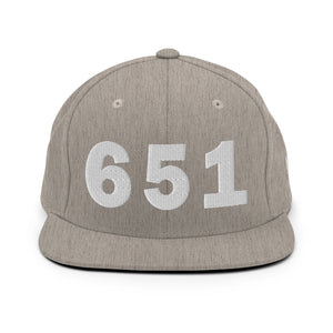 651 Area Code Snapback Hat