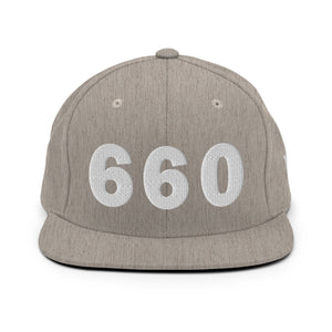 660 Area Code Snapback Hat