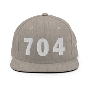 704 Area Code Snapback Hat