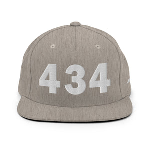 434 Area Code Snapback Hat