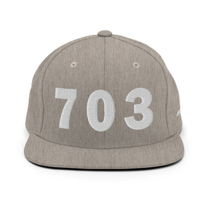 703 Area Code Snapback Hat