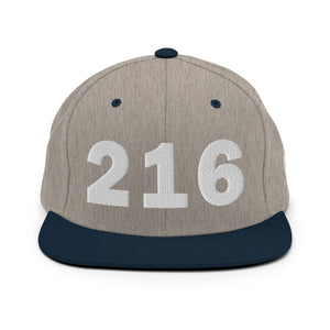 216 Area Code Snapback Hat