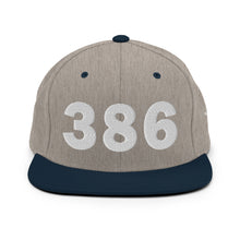 Load image into Gallery viewer, 386 Area Code Snapback Hat