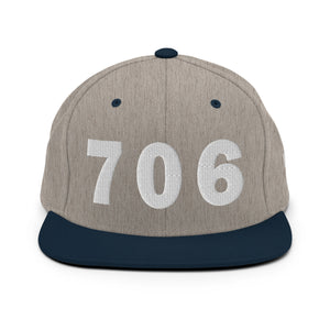 706 Area Code Snapback Hat