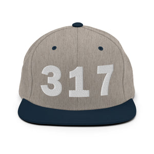 317 Area Code Snapback Hat