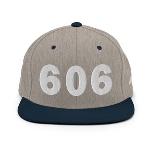 606 Area Code Snapback Hat