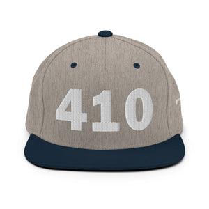 410 Area Code Snapback Hat