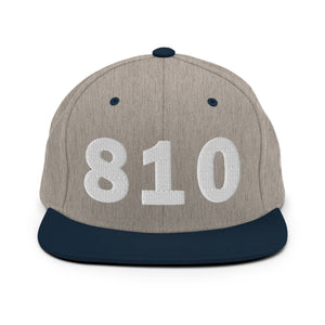 810 Area Code Snapback Hat