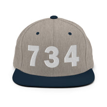 Load image into Gallery viewer, 734 Area Code Snapback Hat