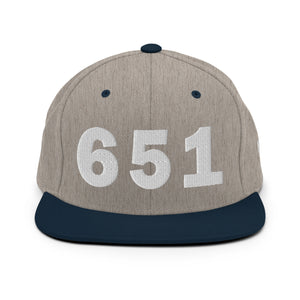 651 Area Code Snapback Hat