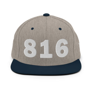 816 Area Code Snapback Hat