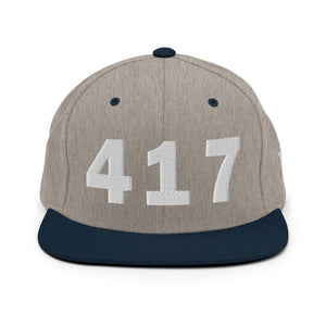 417 Area Code Snapback Hat