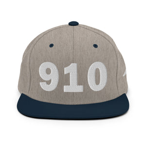 910 Area Code Snapback Hat