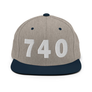 740 Area Code Snapback Hat