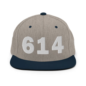 614 Area Code Snapback Hat