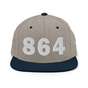 864 Area Code Snapback Hat