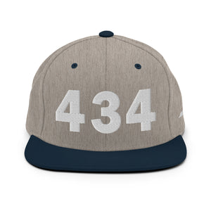 434 Area Code Snapback Hat