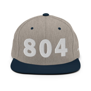 804 Area Code Snapback Hat