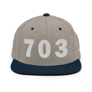 703 Area Code Snapback Hat