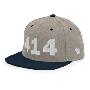 414 Area Code Snapback Hat